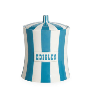   Vertical Striped Porcelain Canister | Oroa.com
