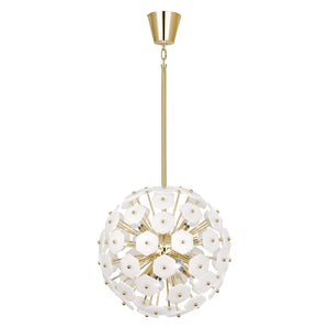   White Glass Hexagons Globe Chandelier | Oroa.com