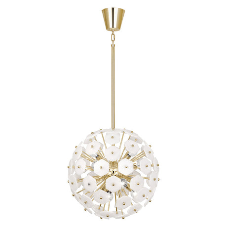   White Glass Hexagons Globe Chandelier | Oroa.com