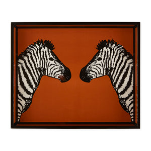   Printed Orange Lacquer Tray | Oroa.com