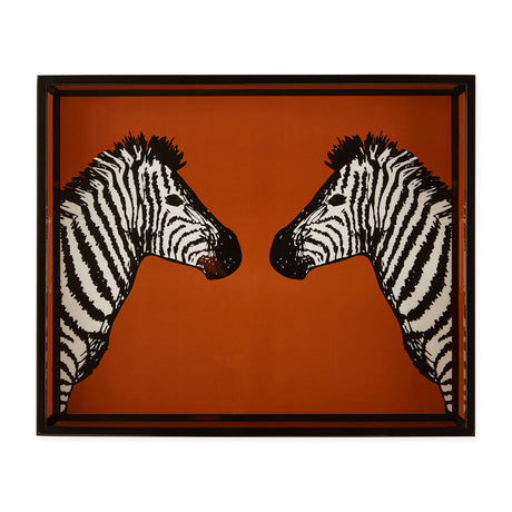   Printed Orange Lacquer Tray | Oroa.com