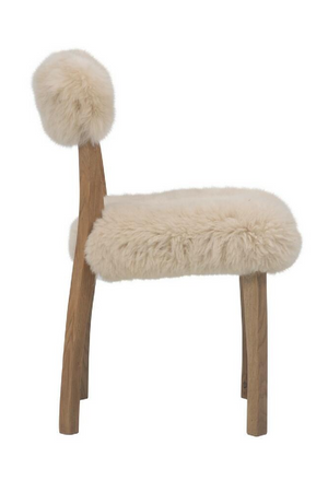   Sheepskin Fur Dining Chair | Oroa.com
