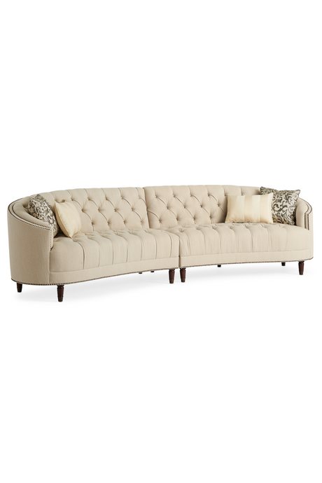   Nail-Trimmed Tufted Sofa | Oroa.com