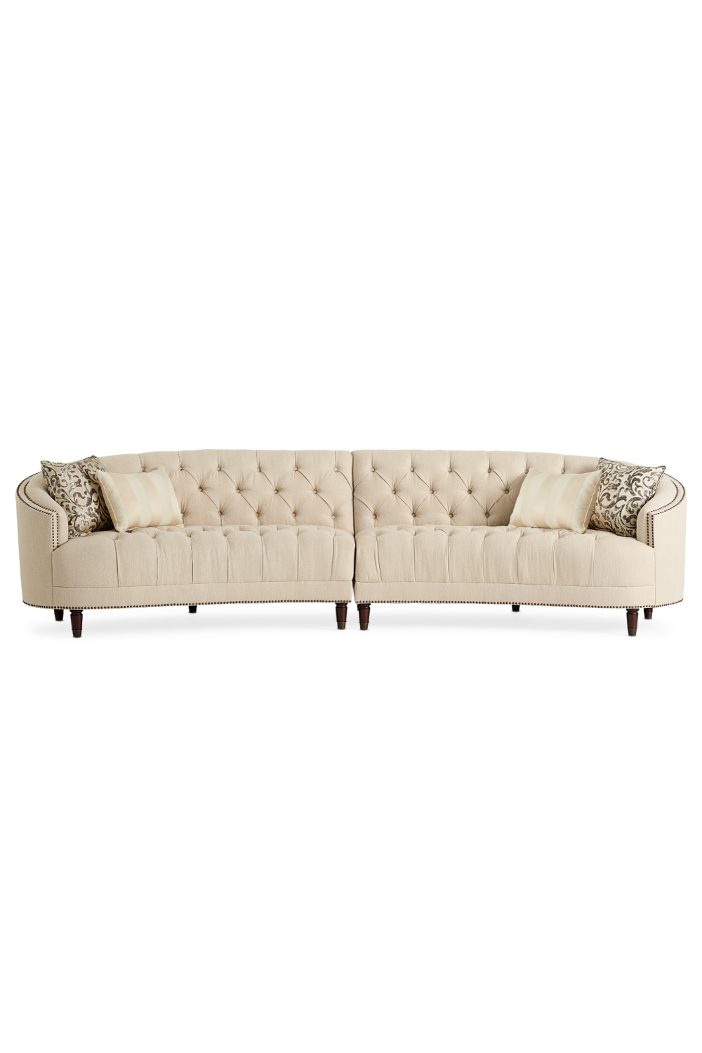   Nail-Trimmed Tufted Sofa | Oroa.com