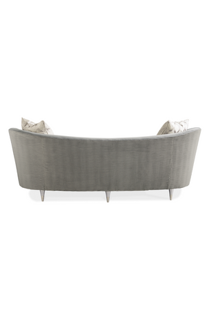   Gray Velvet Curved Sofa | Oroa.com