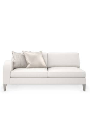   Cream Modern Loveseat | Oroa.com