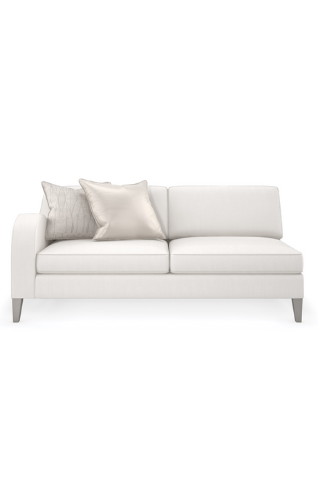   Cream Modern Loveseat | Oroa.com