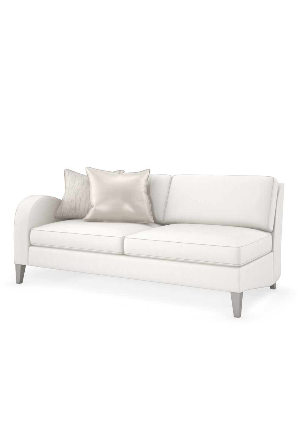   Cream Modern Loveseat | Oroa.com