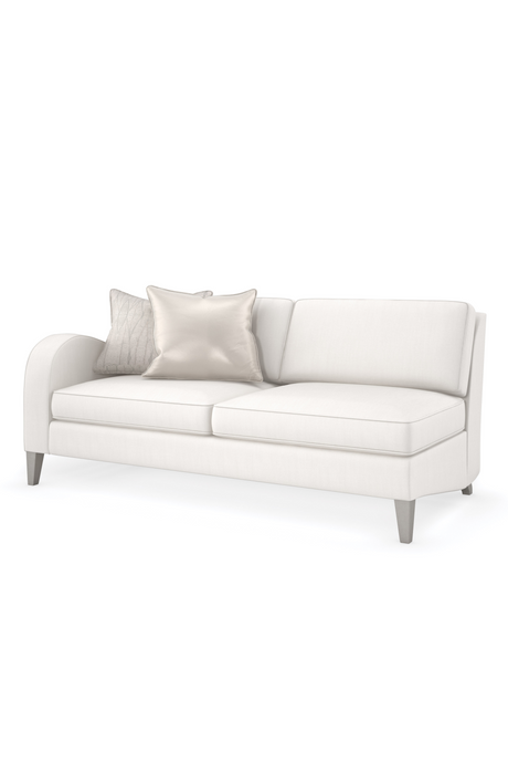   Cream Modern Loveseat | Oroa.com