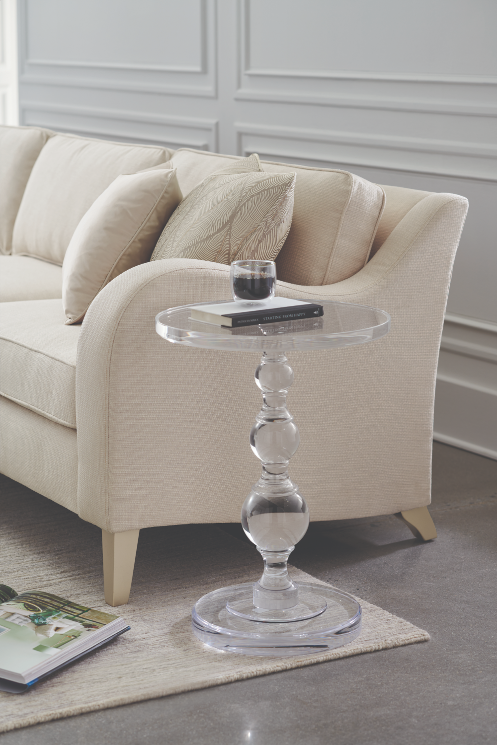  Cream Modern Loveseat | Oroa.com