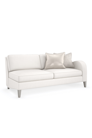   Cream Modern Loveseat | Oroa.com