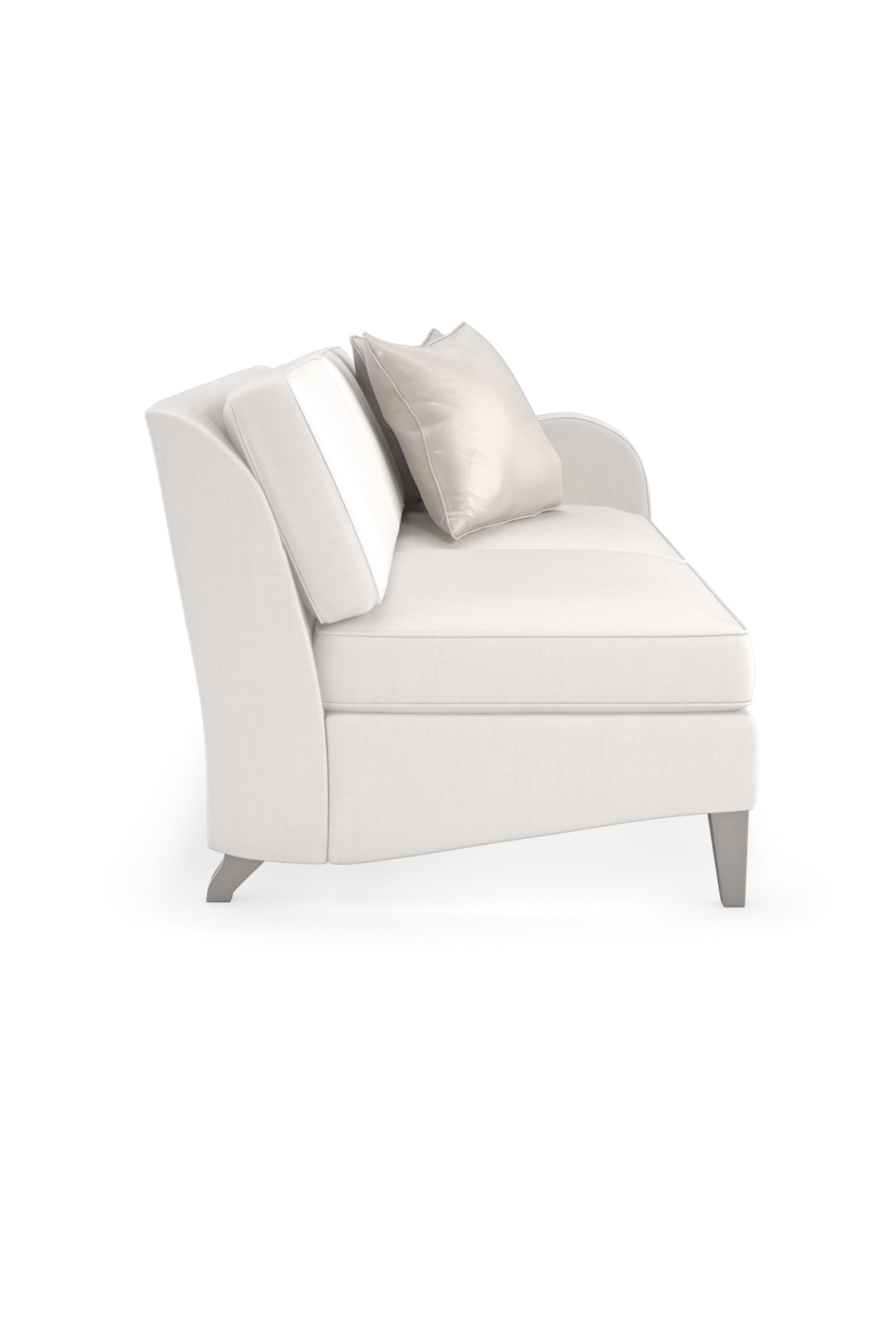   Cream Modern Loveseat | Oroa.com