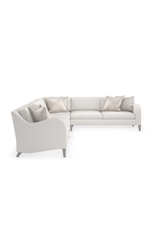   Cream Modern Loveseat | Oroa.com