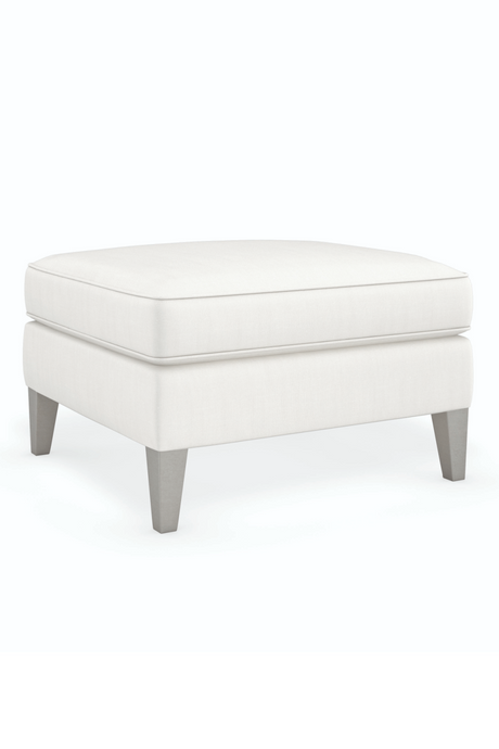   Cream Cushioned Ottoman | Oroa.com