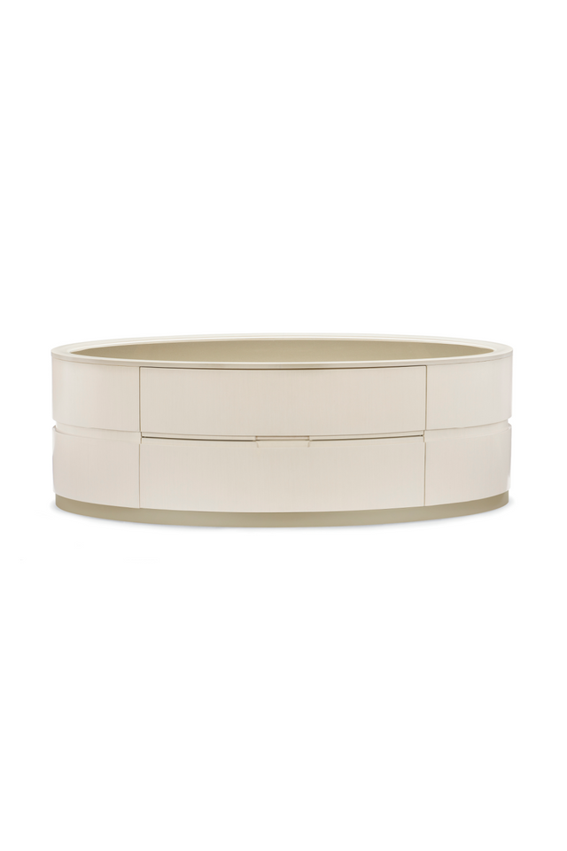 Oval White Cocktail Table | Caracole Adela | Oroa.com