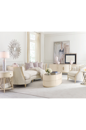   Oval White Cocktail Table | Oroa.com