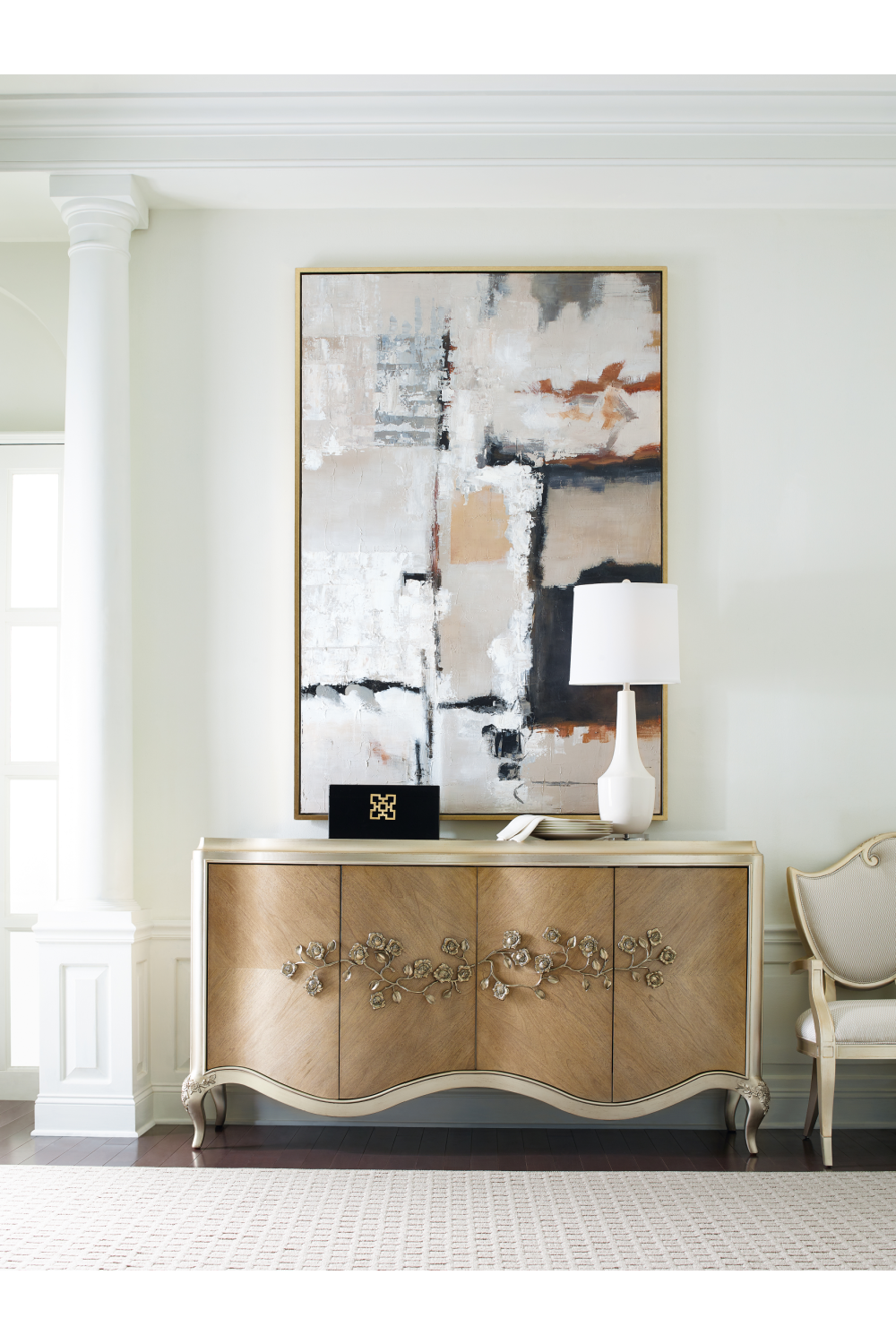   Carved Floral Buffet | Oroa.com