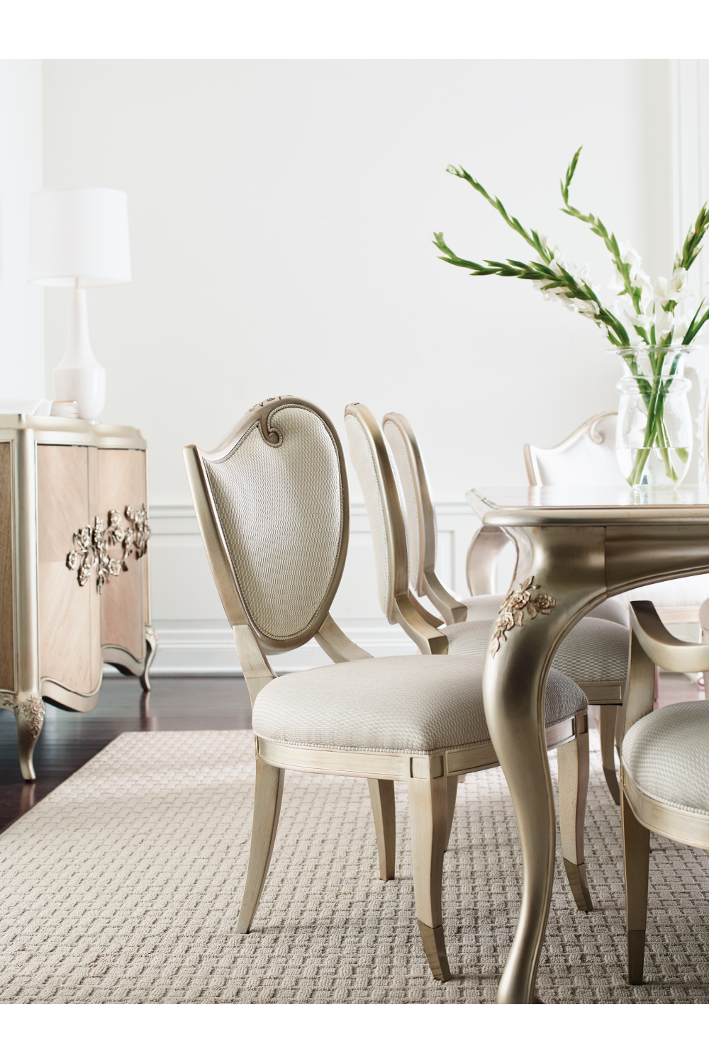   Carved Scroll Side Chair (2) | Oroa.com