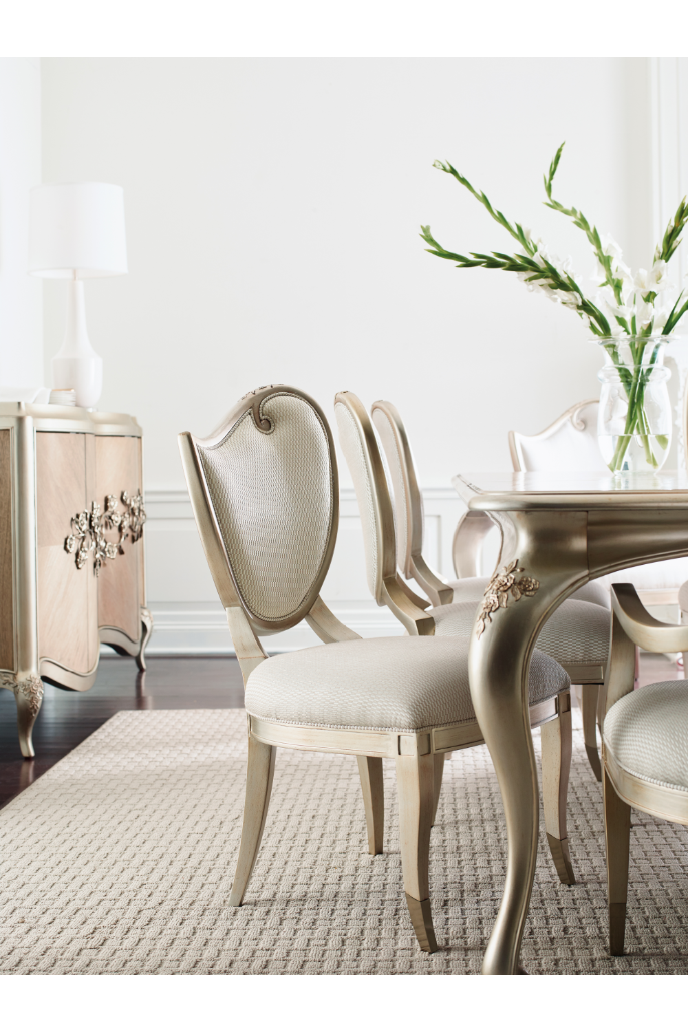   Carved Scroll Side Chair (2) | Oroa.com
