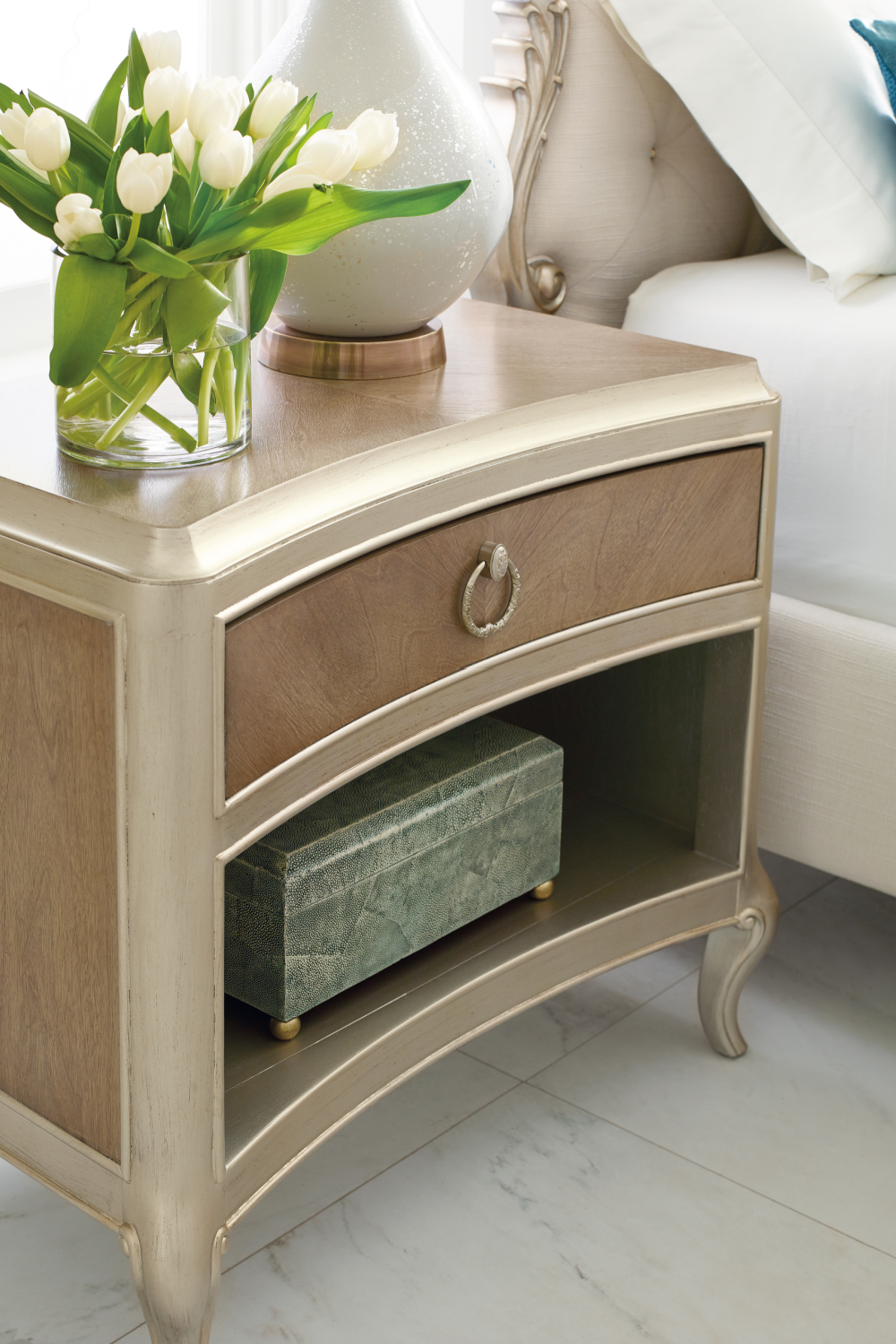   Mid-Century Modern Hardwood Nightstand | Oroa.com