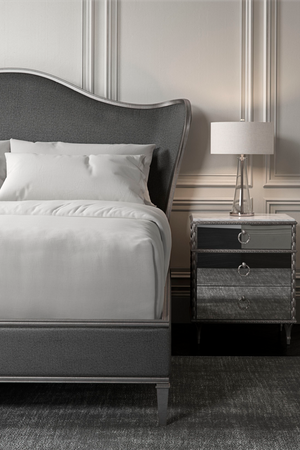   Mirrored 3-Drawer Nightstand | Oroa.com
