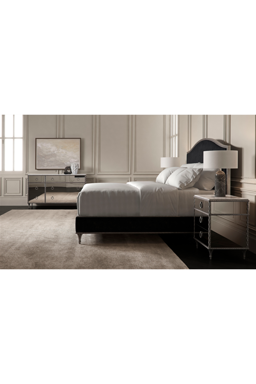   Mirrored 3-Drawer Nightstand | Oroa.com