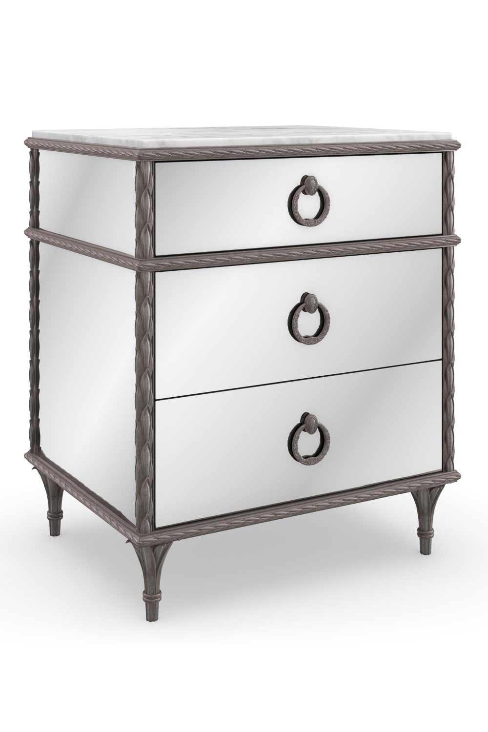   Mirrored 3-Drawer Nightstand | Oroa.com
