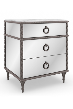   Mirrored 3-Drawer Nightstand | Oroa.com