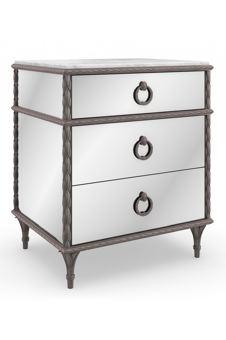   Mirrored 3-Drawer Nightstand | Oroa.com