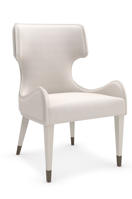  Sculptural White Modern Armchair | Oroa.com