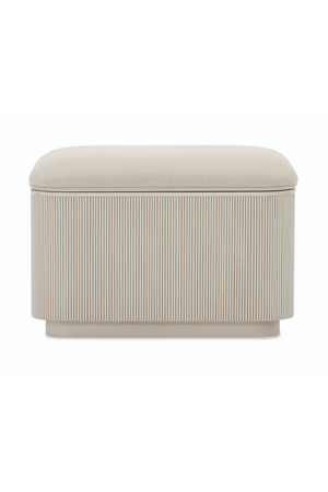   Beige Fluted Storage Ottoman | Oroa.com