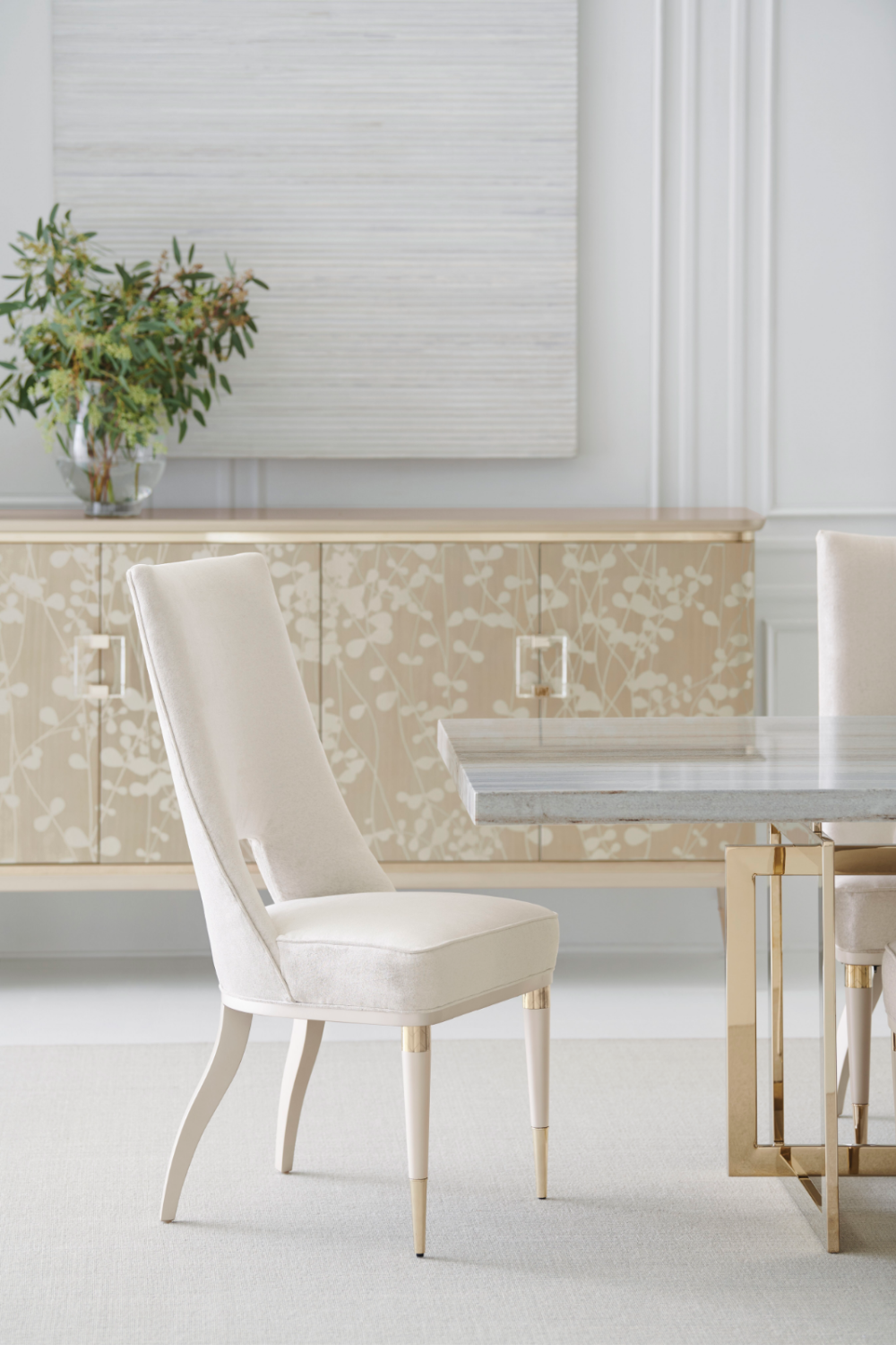   Beige Marble Dining Table | Oroa.com