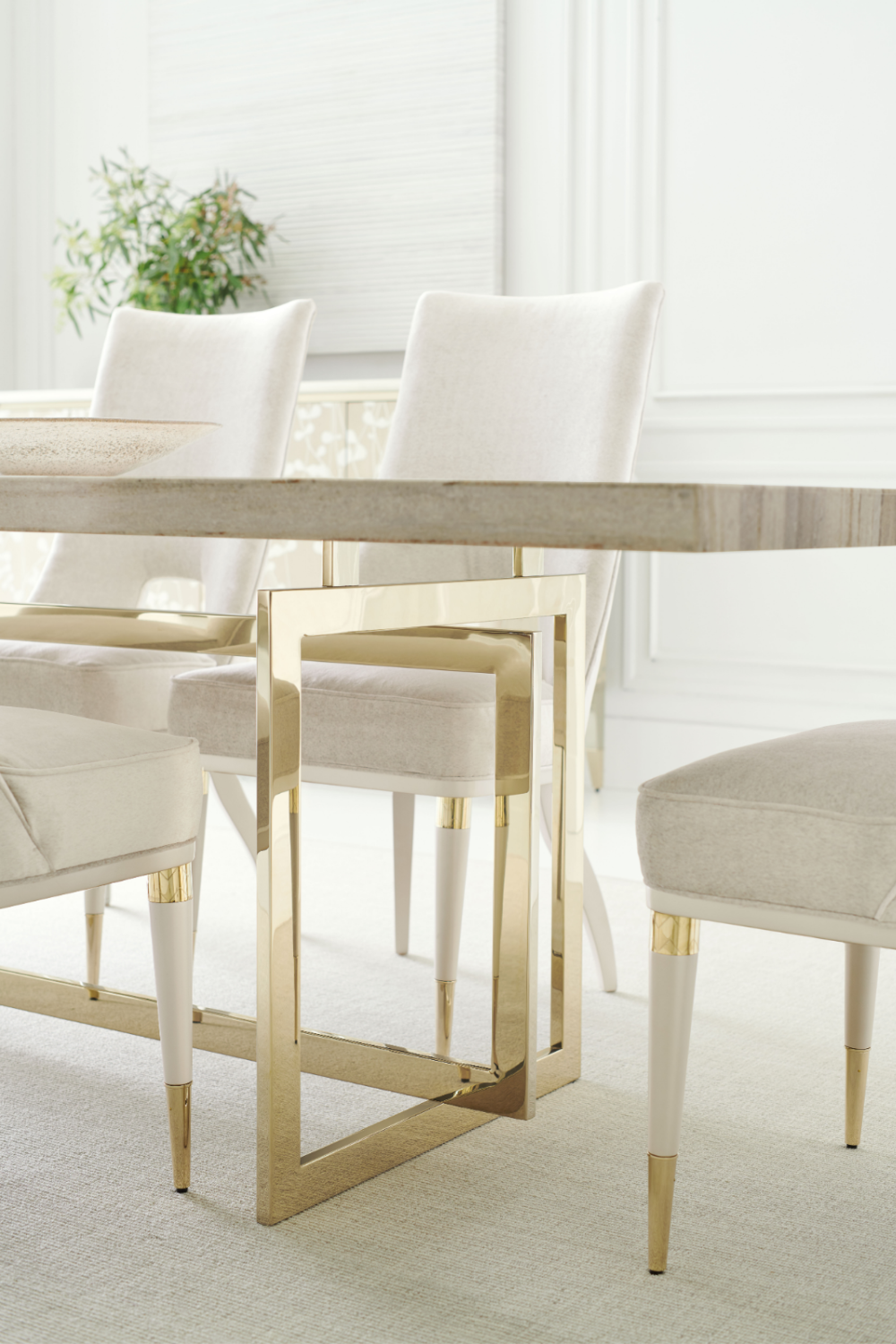   Beige Marble Dining Table | Oroa.com