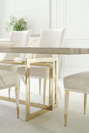   Beige Marble Dining Table | Oroa.com