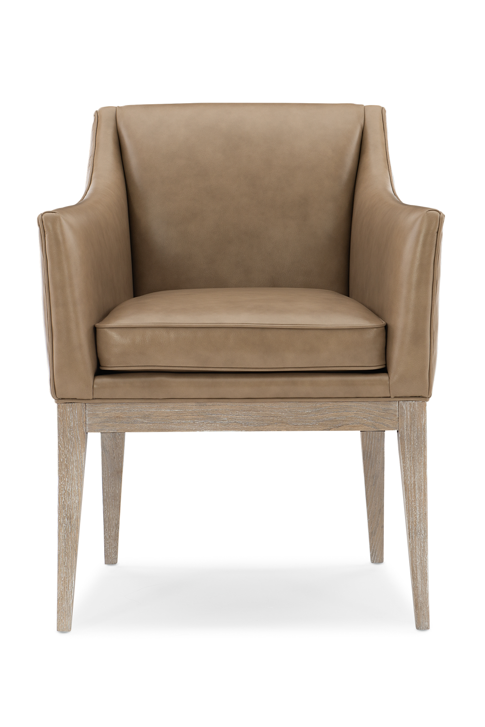   Brown Leather Dining Armchair | Oroa.com