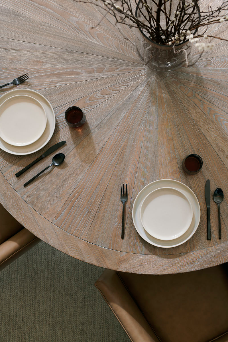   Brown Leather Dining Armchair | Oroa.com