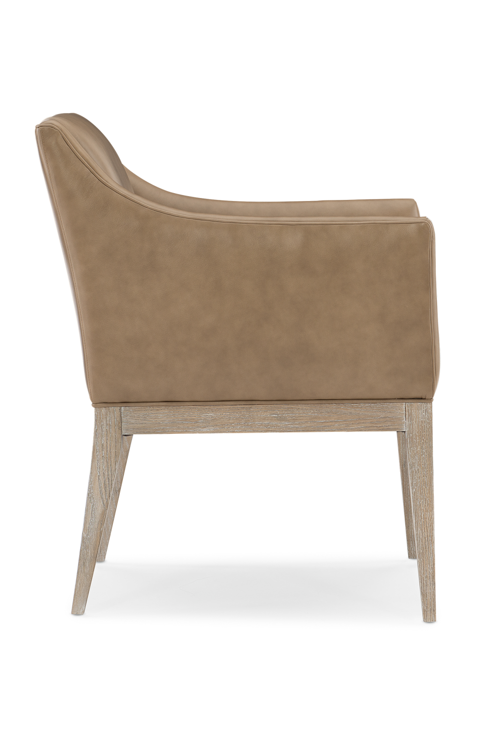   Brown Leather Dining Armchair | Oroa.com