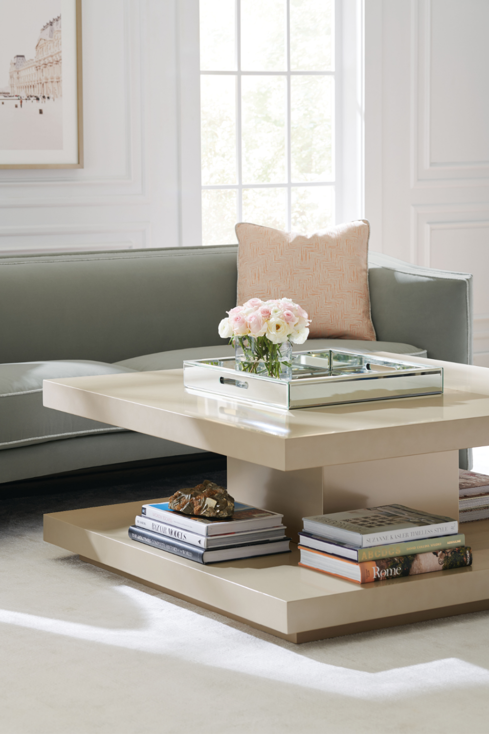   Beige Geometrical Coffee Table | Oroa.com
