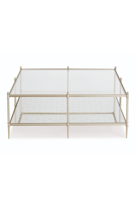   Metal Framed Glass Cocktail Table | Oroa.com