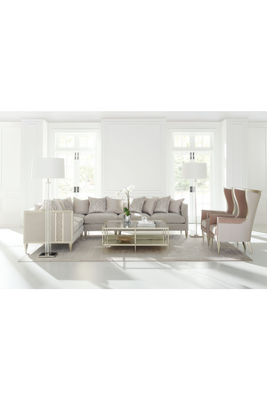   Metal Framed Glass Cocktail Table | Oroa.com