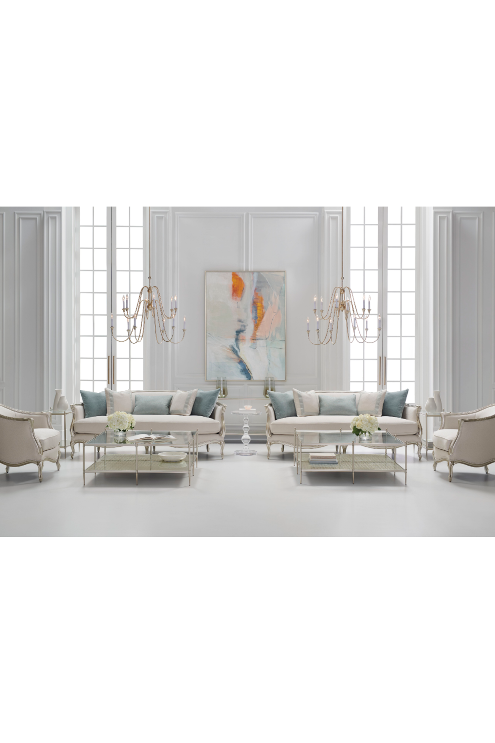   Metal Framed Glass Cocktail Table | Oroa.com