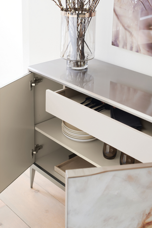   Patterned White Agate Cabinet | Oroa.com