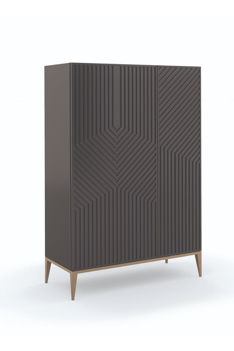   Dark Brown Graphic Cabinet | Oroa.com