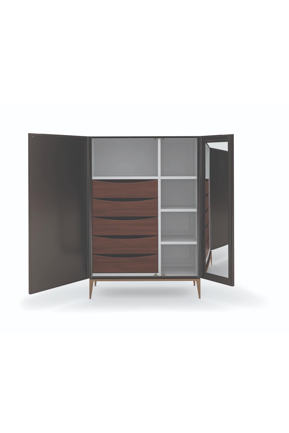   Dark Brown Graphic Cabinet | Oroa.com
