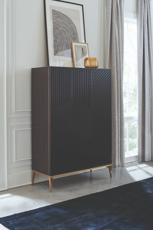   Dark Brown Graphic Cabinet | Oroa.com