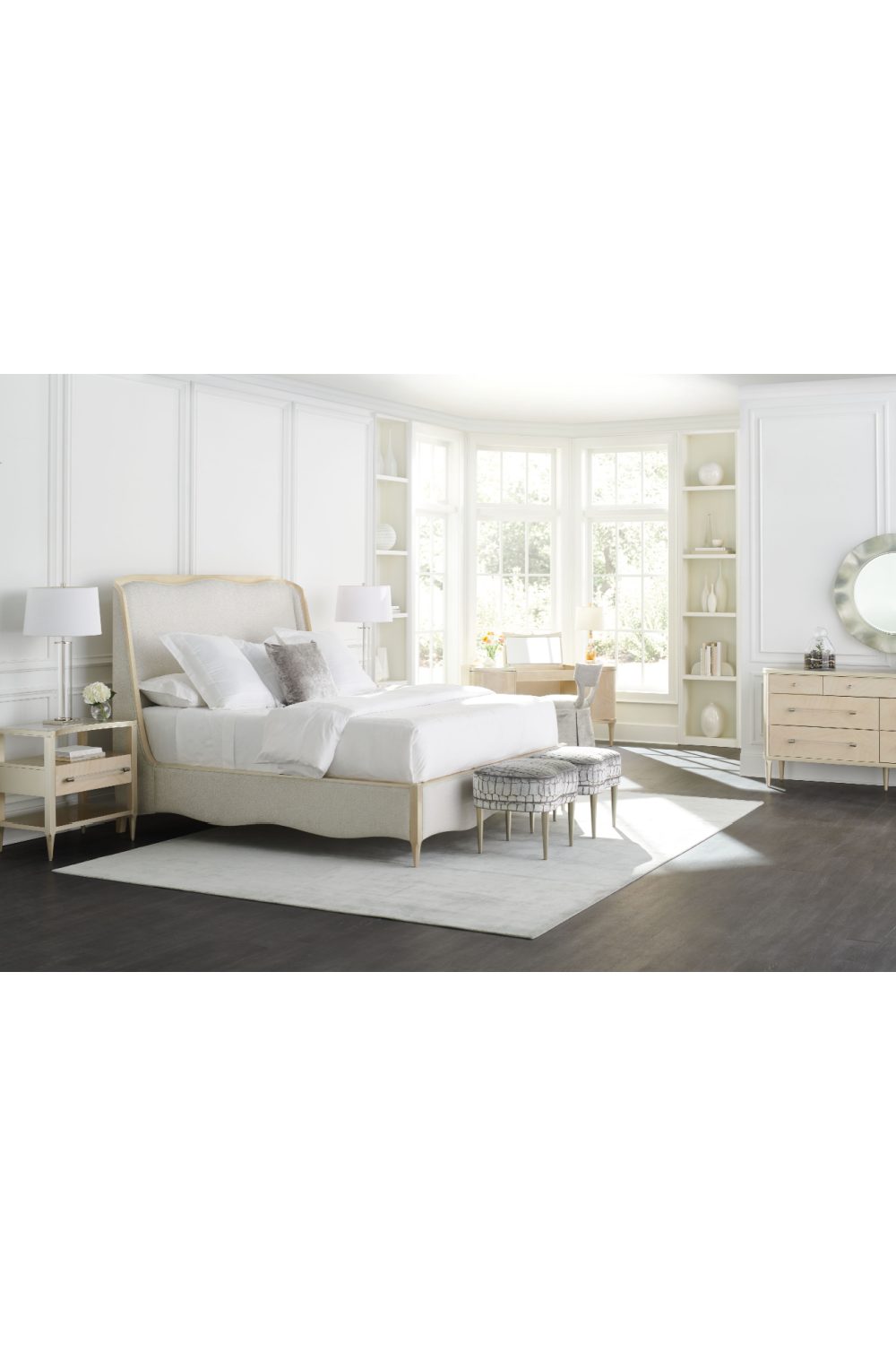   Crescent-Shaped Top Nightstand | Oroa.com