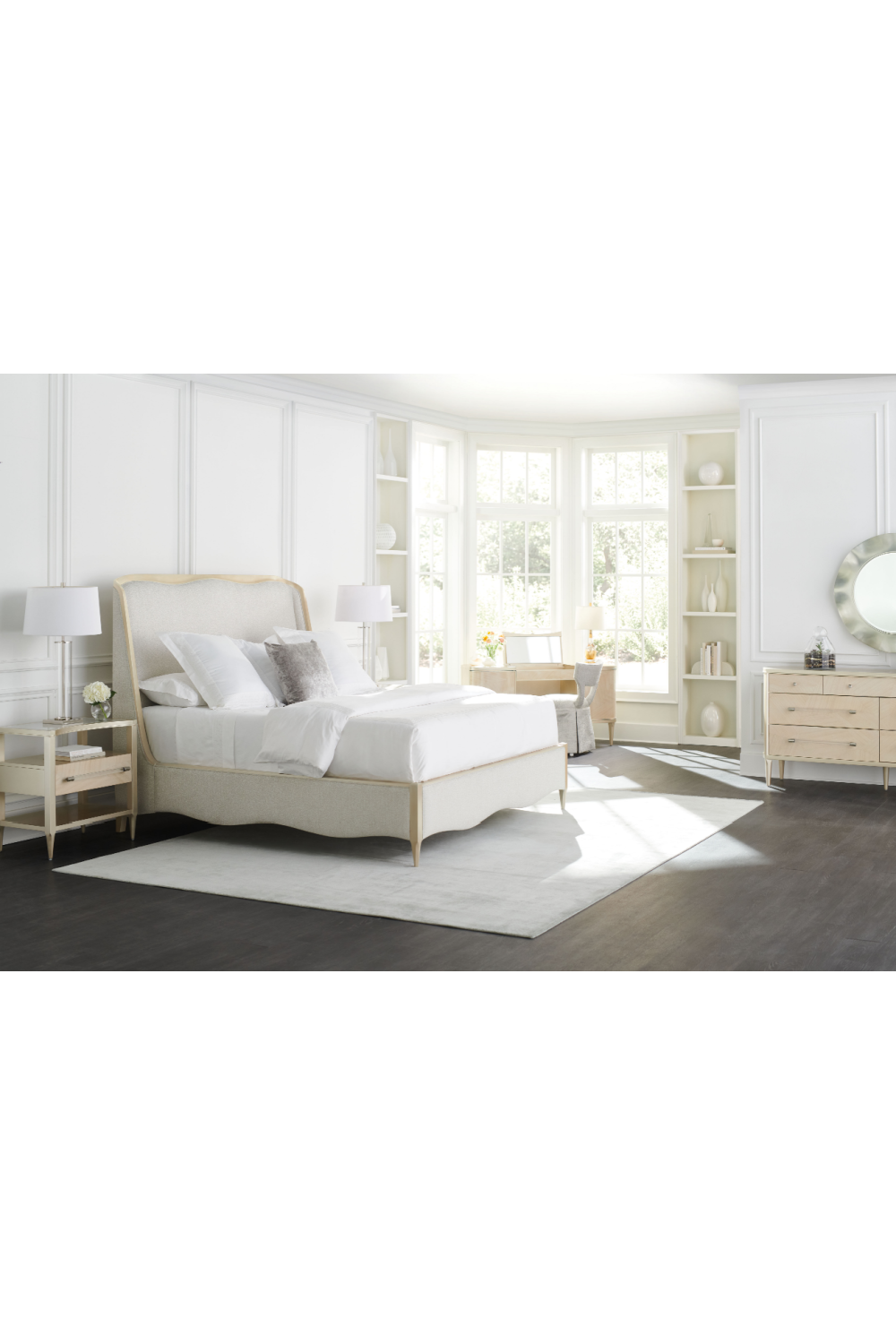   Crescent-Shaped Top Nightstand | Oroa.com