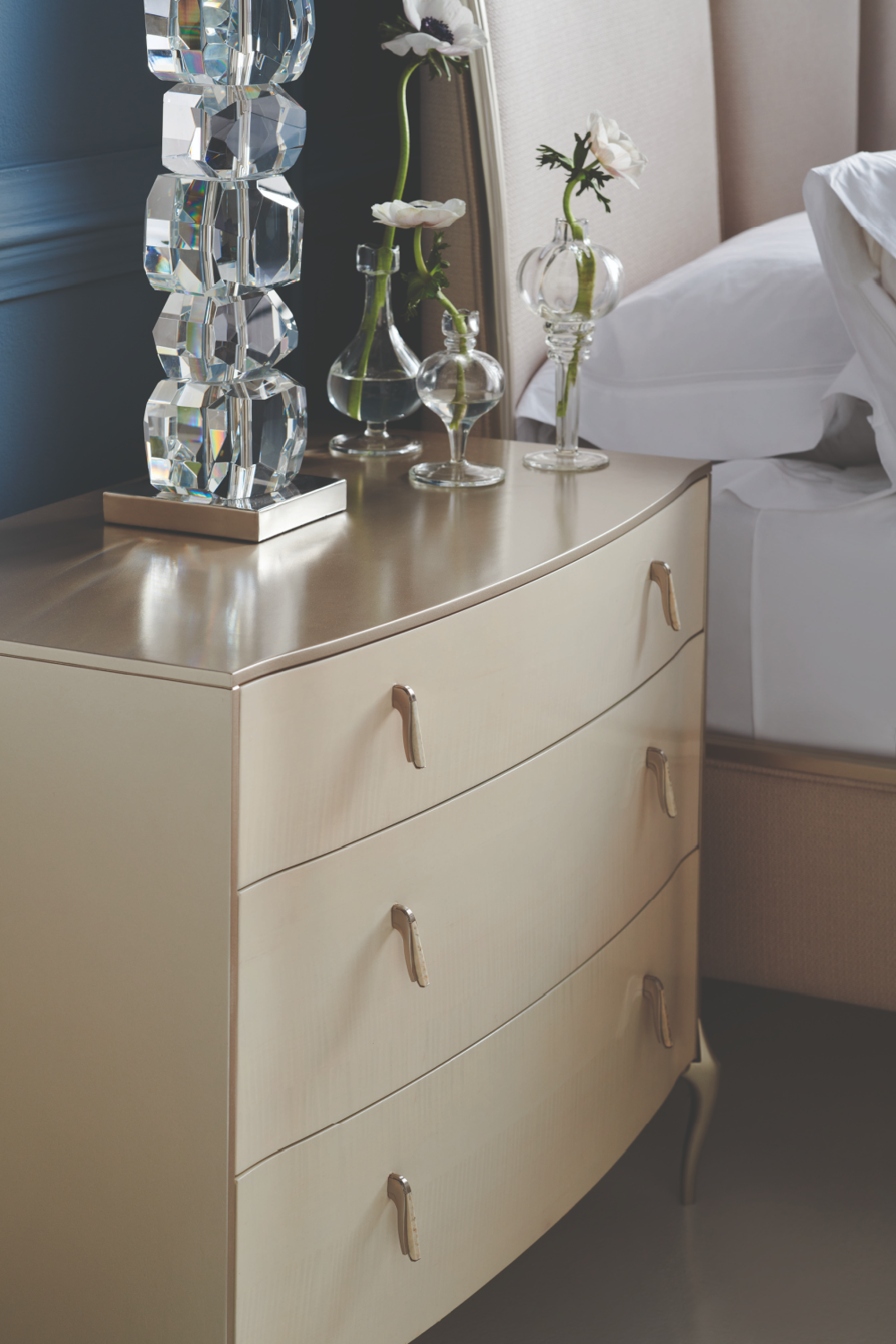   Cream Modern Nightstand | Oroa.com
