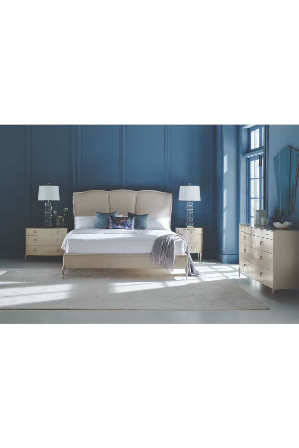   Cream Modern Nightstand | Oroa.com