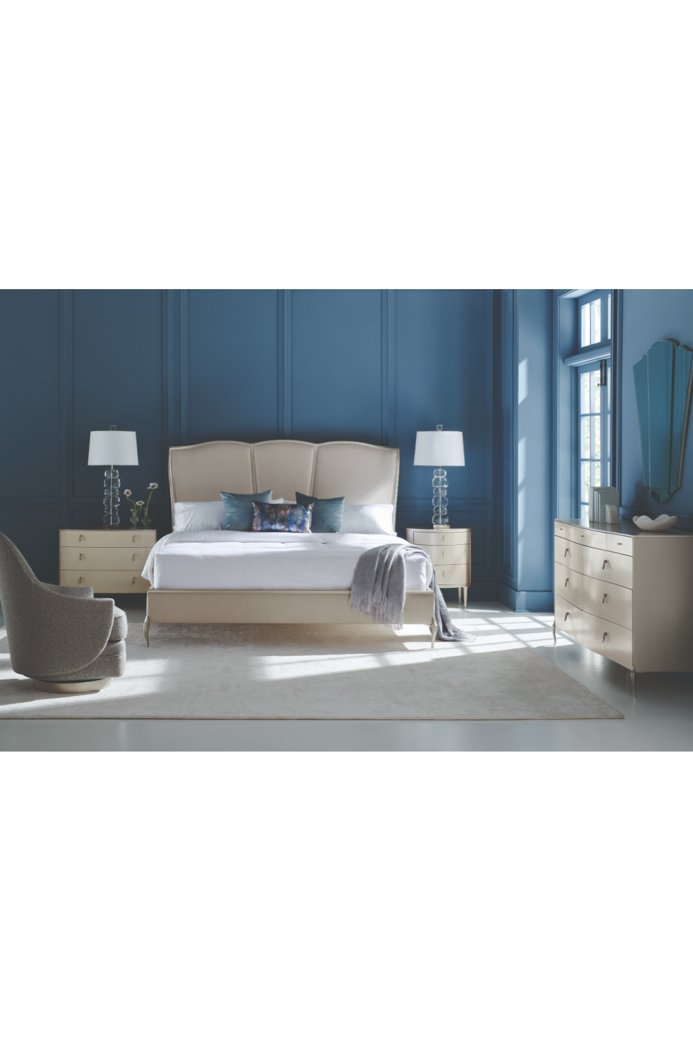   Cream Modern Nightstand | Oroa.com